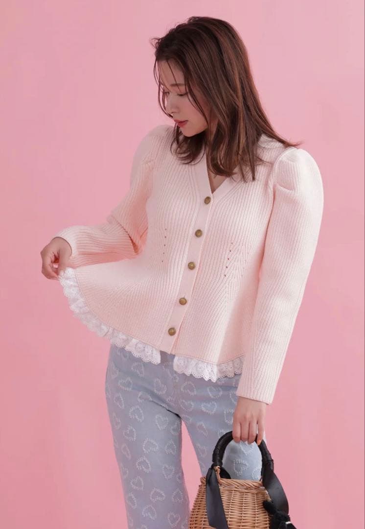 【新品未使用】Lacy Flair Cardigan メゾンマーブル 春先にも！