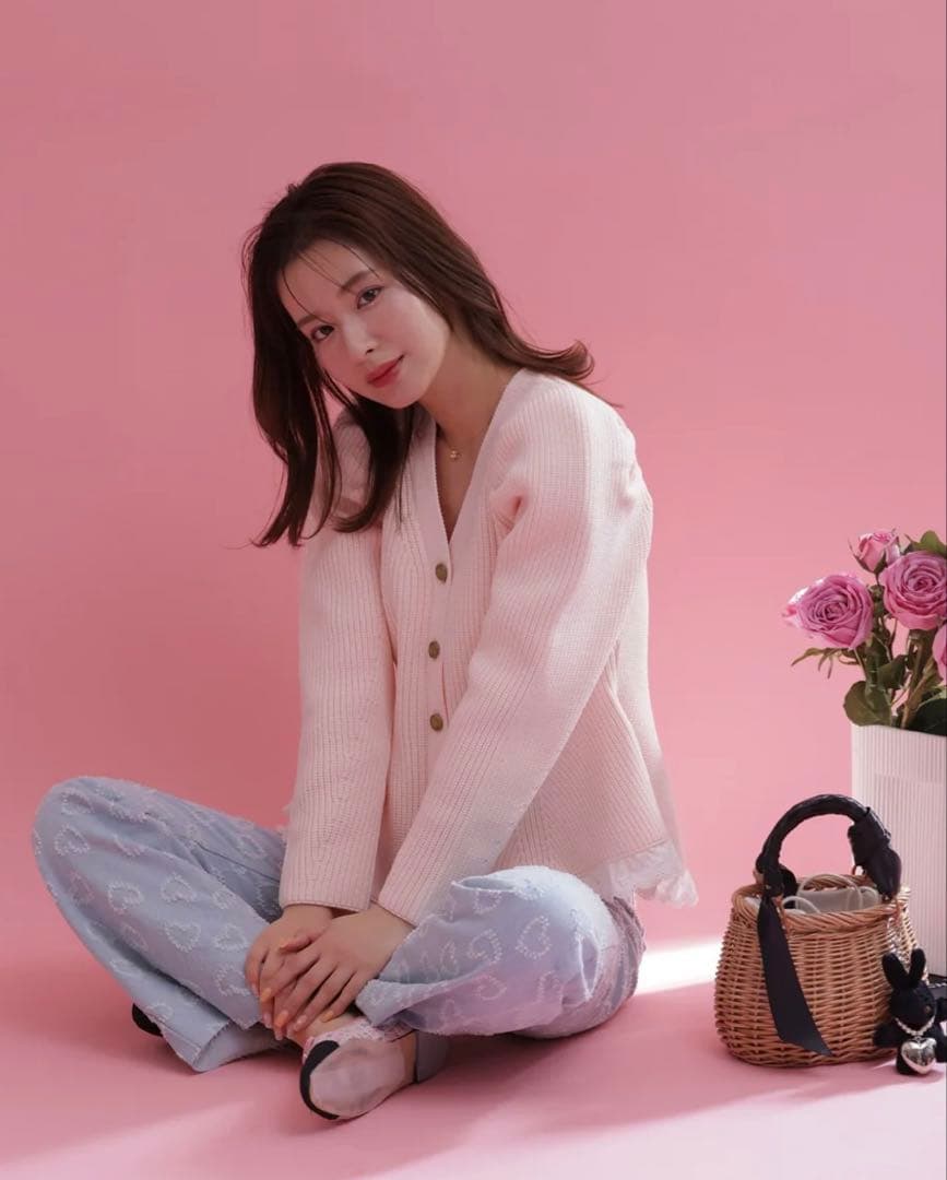 【新品未使用】Lacy Flair Cardigan メゾンマーブル 春先にも！