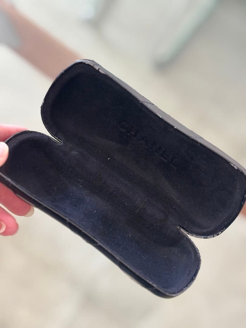CHANEL ブラウン キャットアイ サングラス　パール