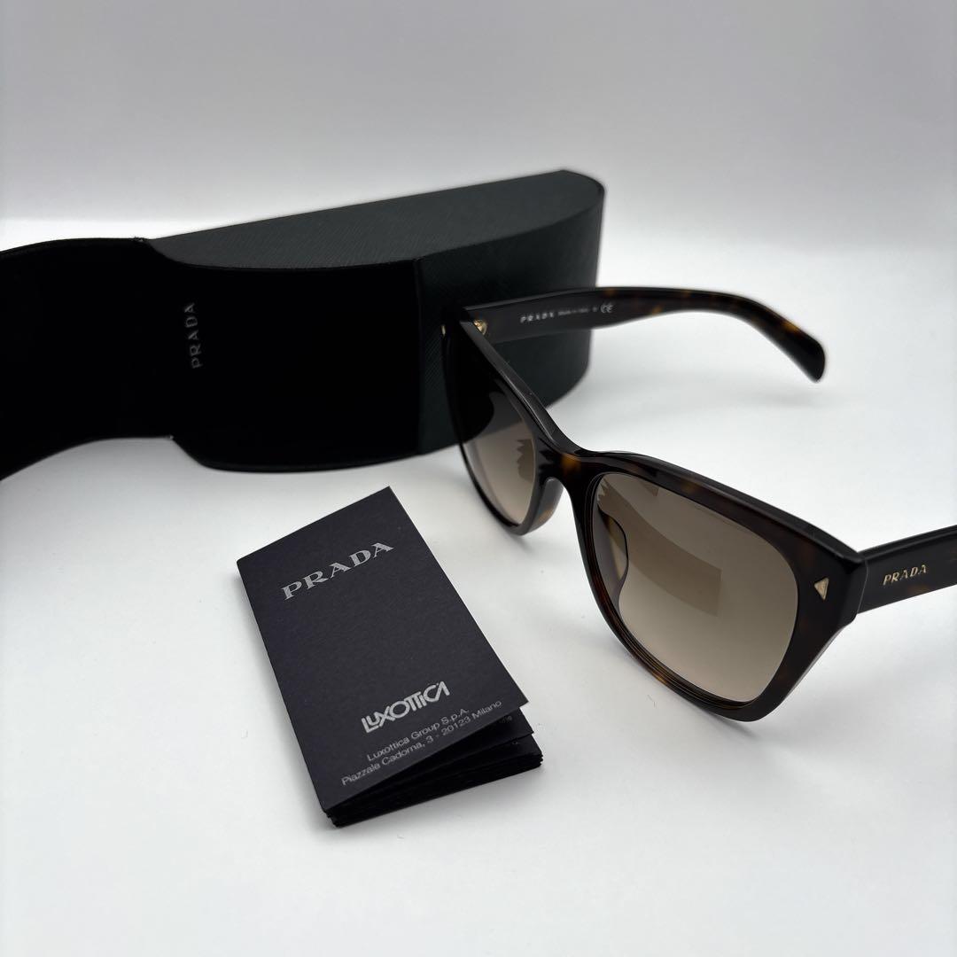 美品 PRADA プラダ サングラス レディース SPR09S べっこう 柄