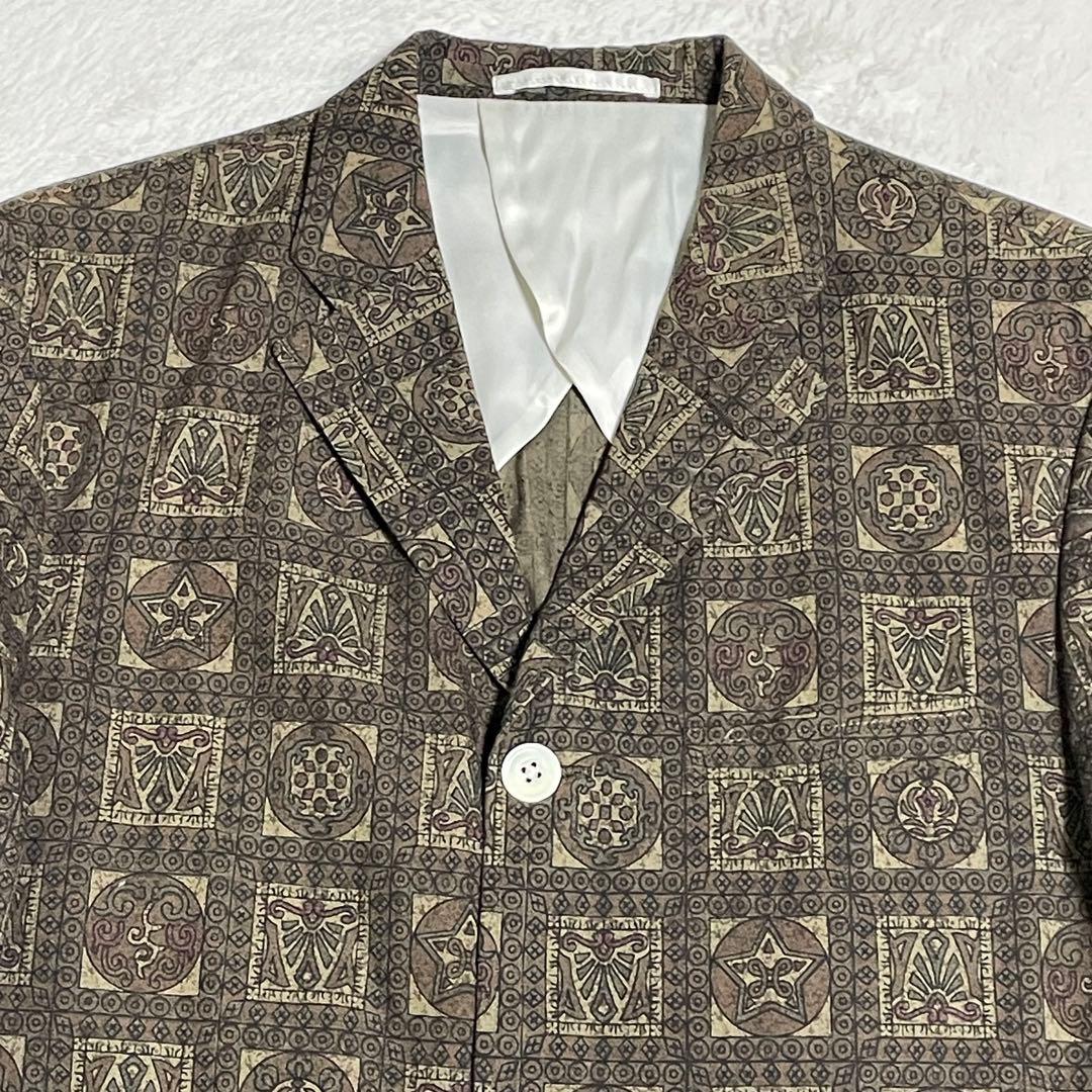 VAN JACKET テーラードジャケット 総柄 M