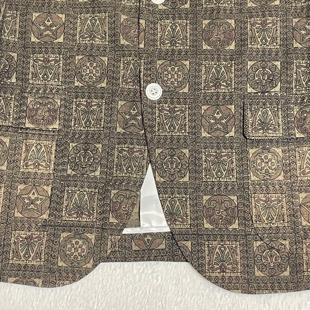 VAN JACKET テーラードジャケット 総柄 M