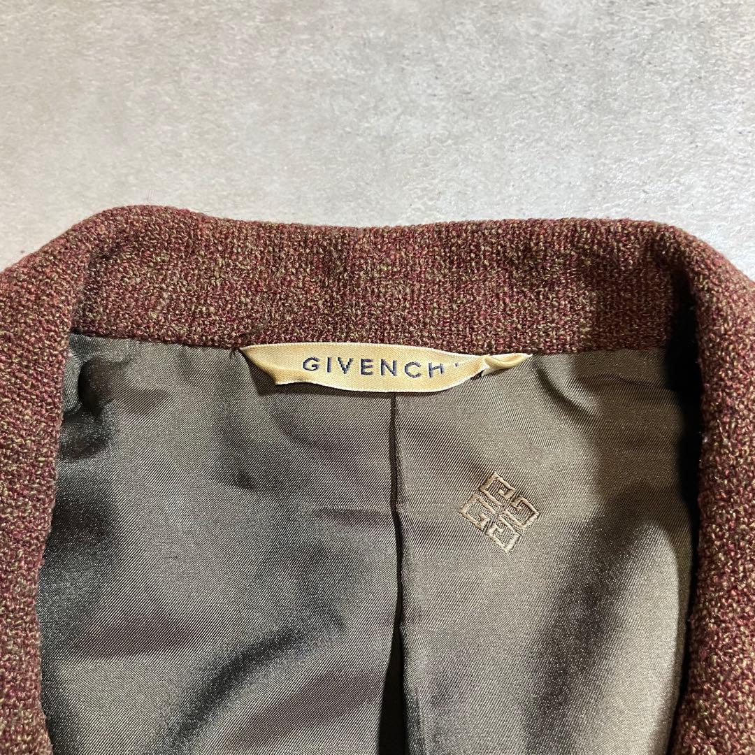 GIVENCHY バーガンディ テーラードジャケット ウール ジバンシー