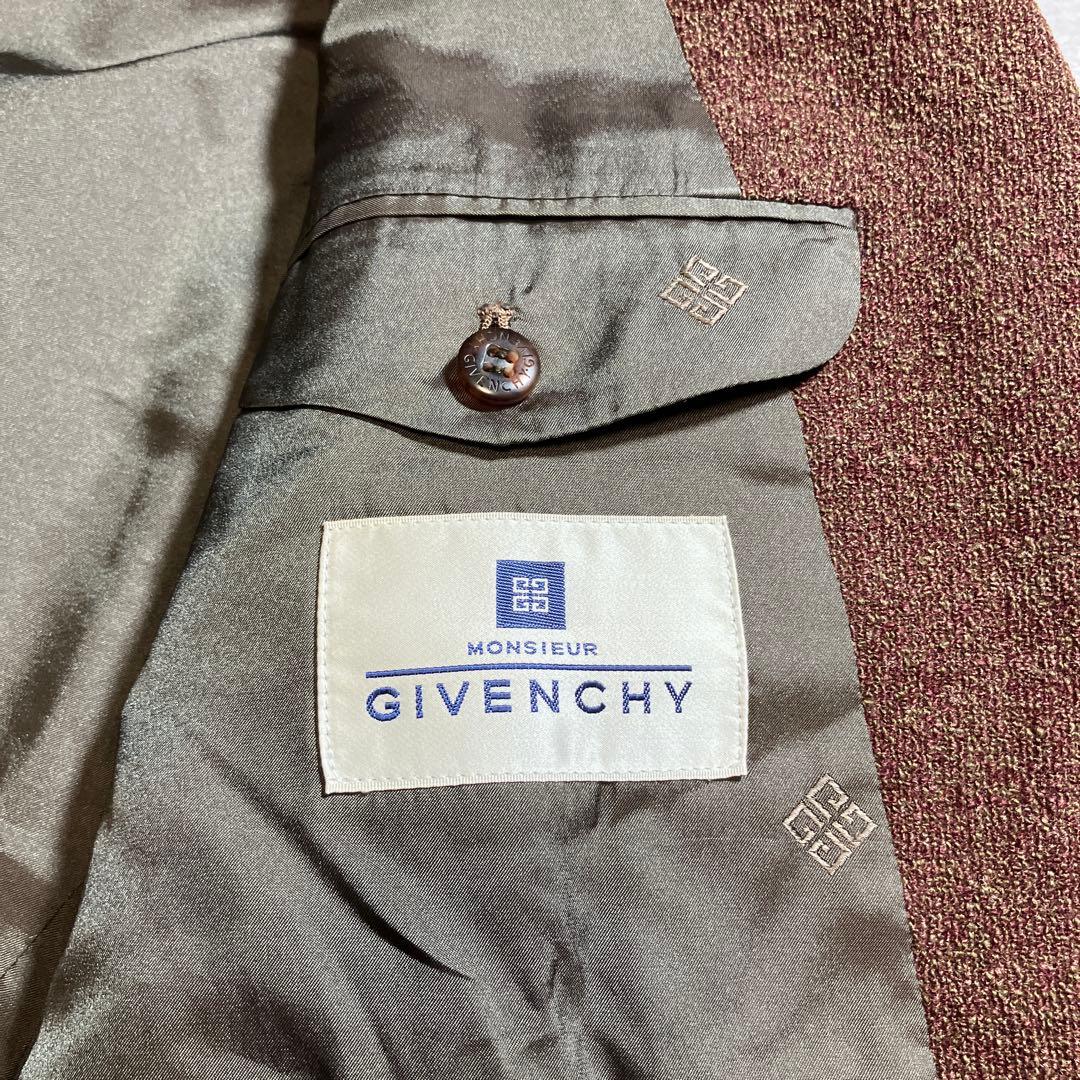 GIVENCHY バーガンディ テーラードジャケット ウール ジバンシー