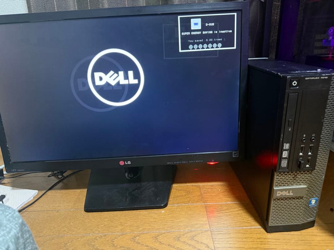 Dell optiplex 7010+ LG 24インチモニター