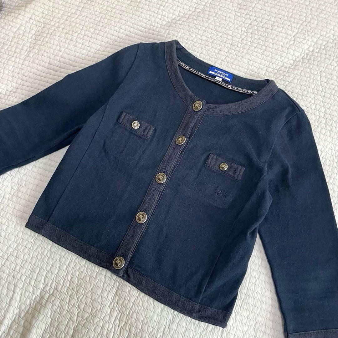 BURBERRY LONDON BLUE LABEL カーディガン　ロゴボタン