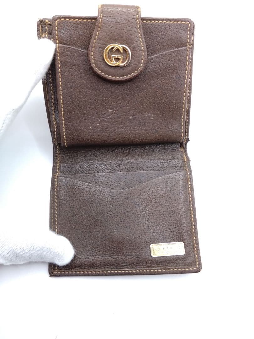 GUCCI グッチ GG柄 シェリーライン がま口 二つ折り財布 コンパクト財布