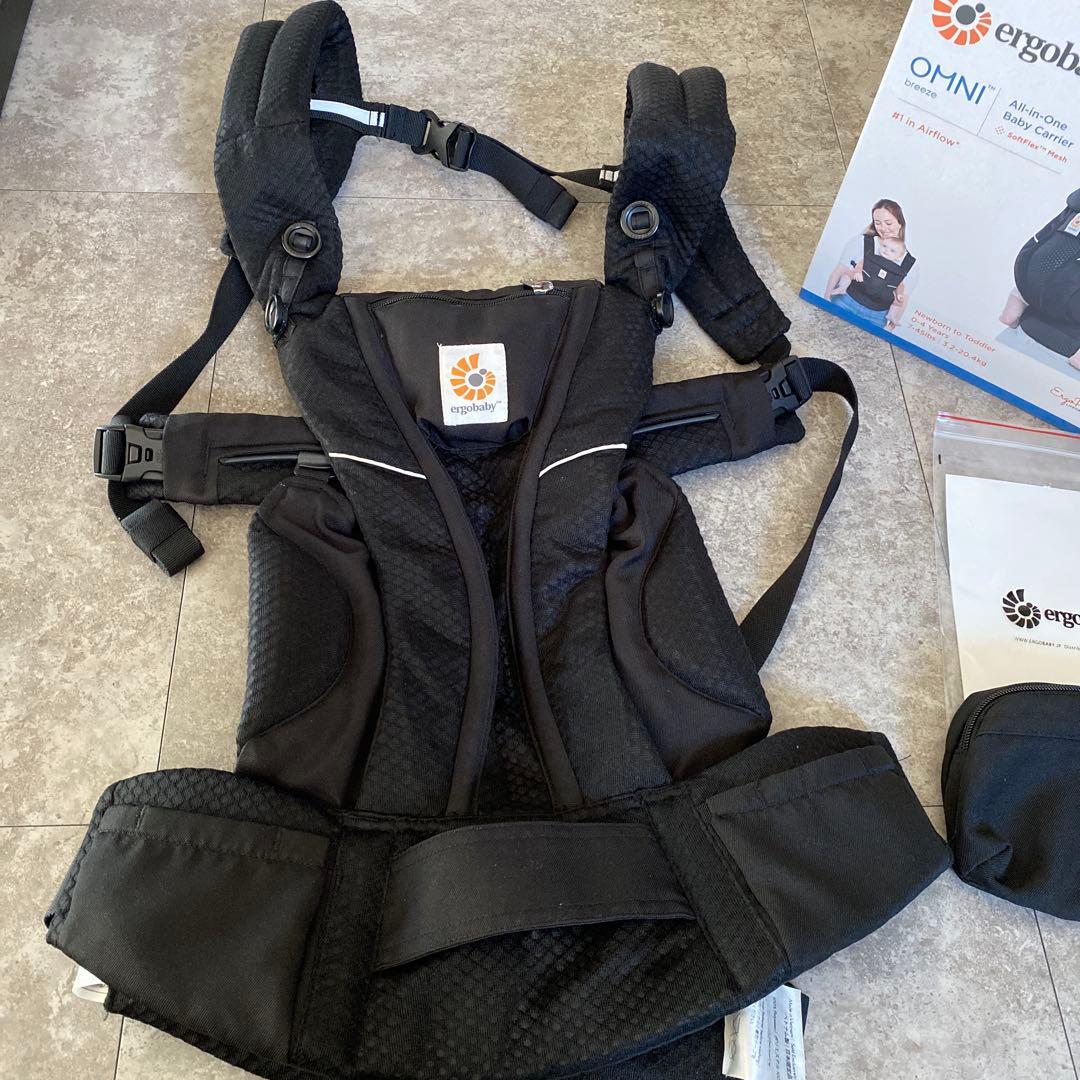 ergobaby OMNI 抱っこ紐 ブラック 収納ポーチ付き