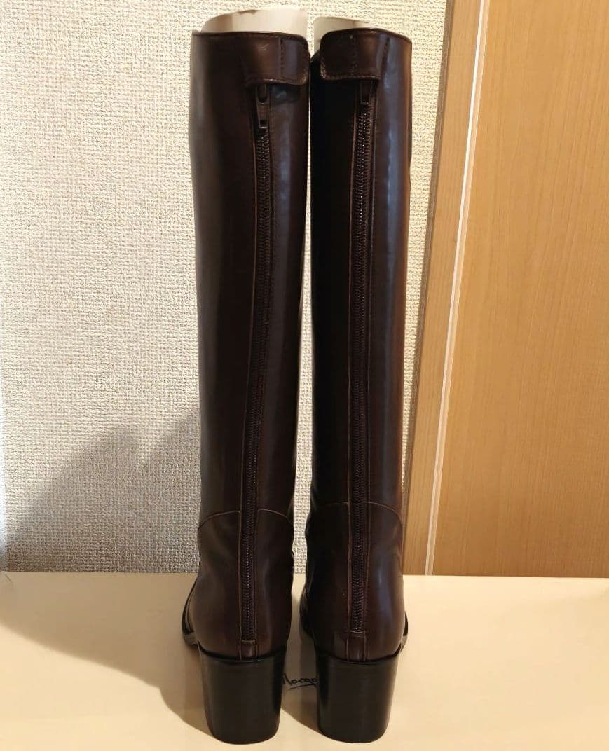 ★値下げ★【美品】マーガレットハウエルアイデア　本革ロングブーツ　バックジップ