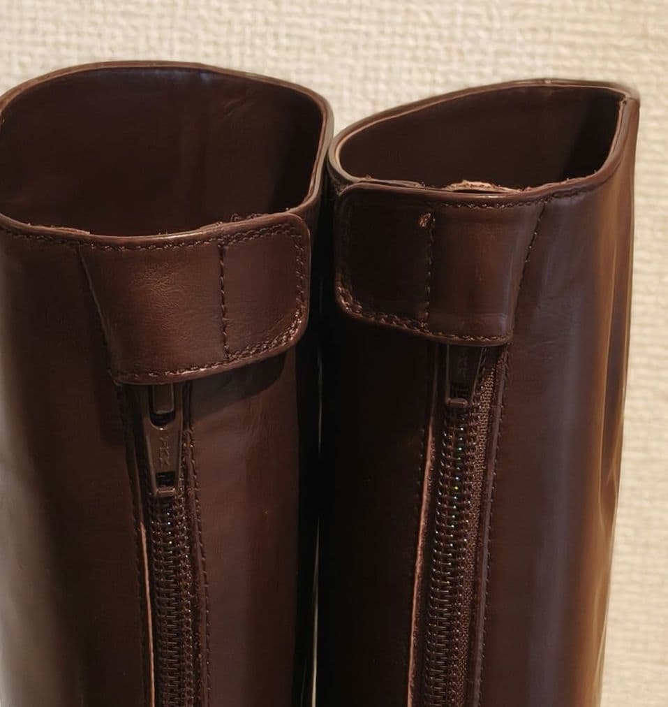 ★値下げ★【美品】マーガレットハウエルアイデア　本革ロングブーツ　バックジップ