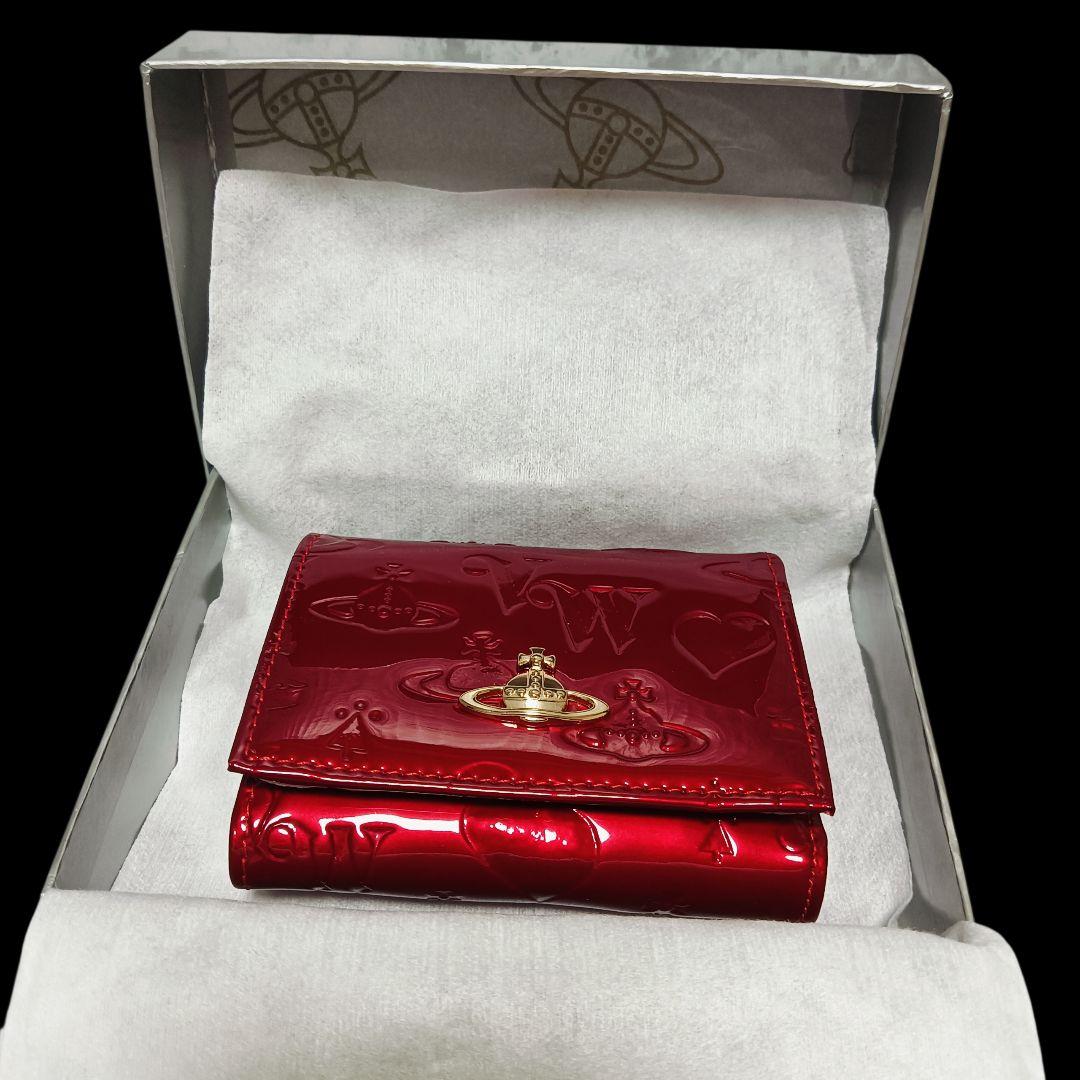 【新品】Vivienne Westwood 三つ折財布 エナメル 赤 正規品