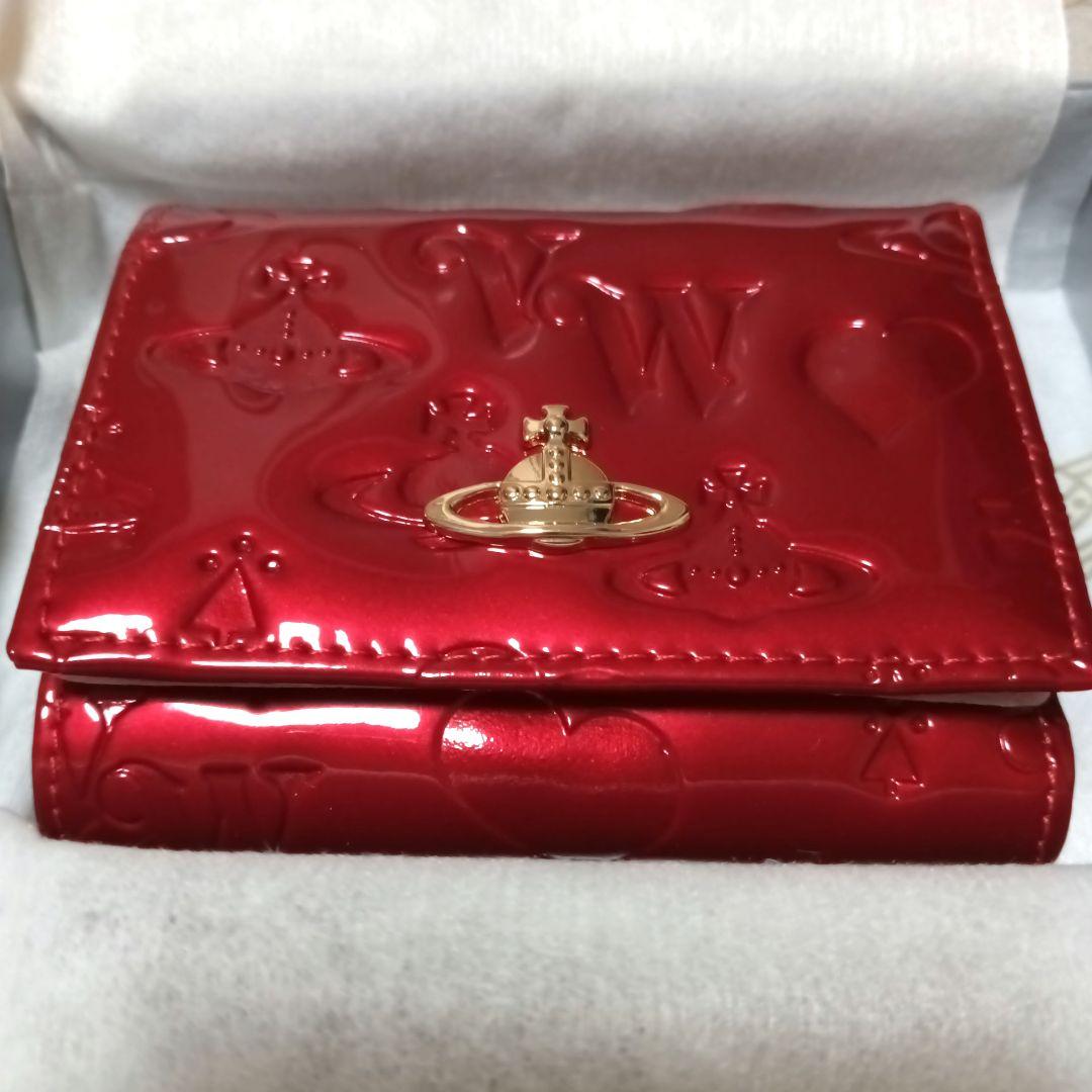 【新品】Vivienne Westwood 三つ折財布 エナメル 赤 正規品