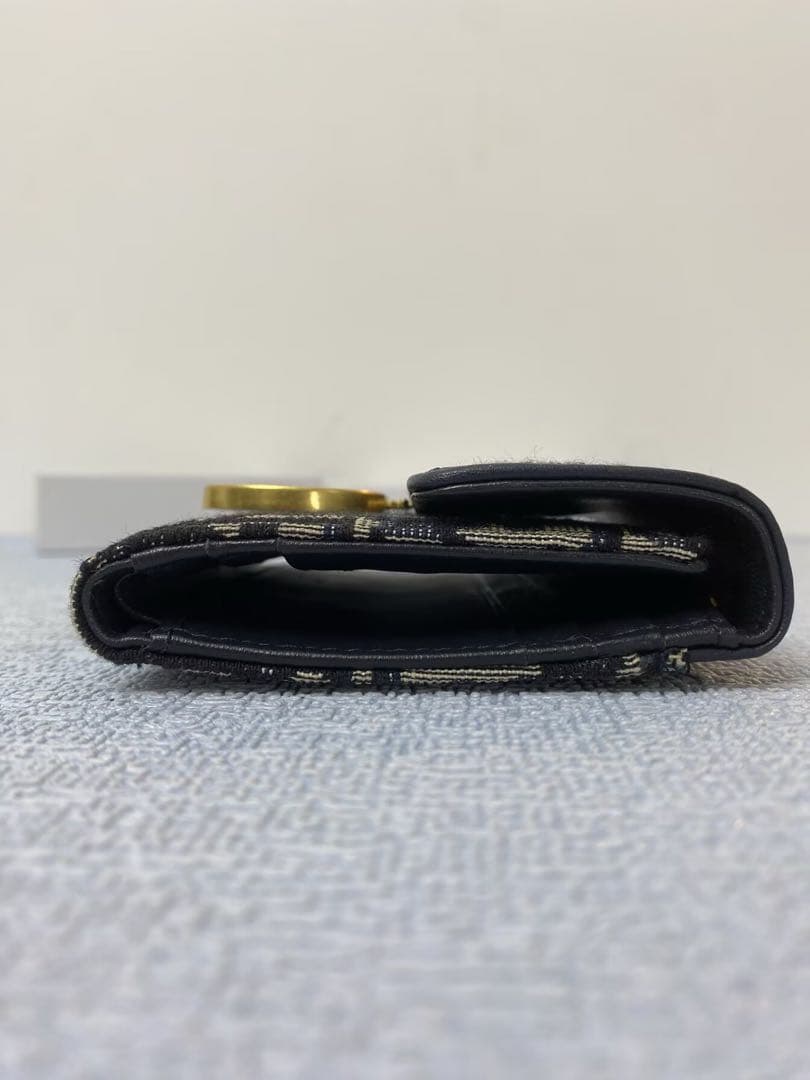 Dior 二つ折り財布 ネイビー キャンバス