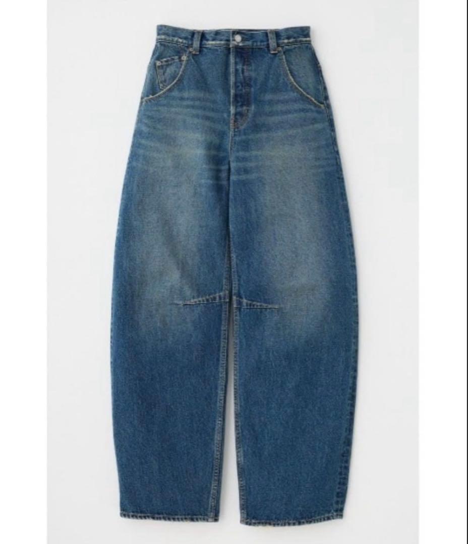 moussy DROP WAIST CURVE STRAIGHT ブルー 0