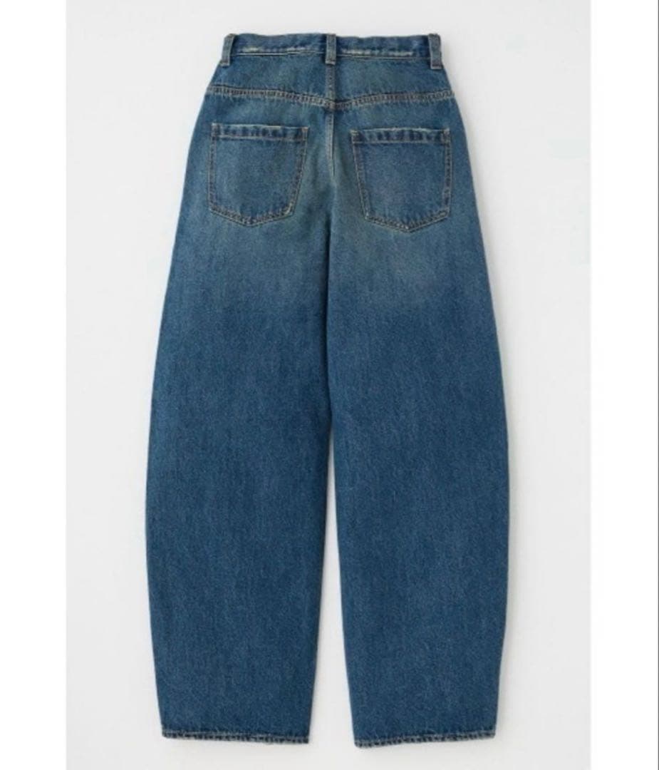 moussy DROP WAIST CURVE STRAIGHT ブルー 0