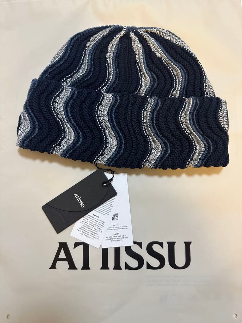 【新品本物】ATiiSSU(アティシュ) Weave Beanie NVビーニー