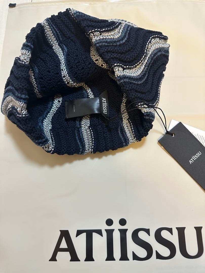 【新品本物】ATiiSSU(アティシュ) Weave Beanie NVビーニー