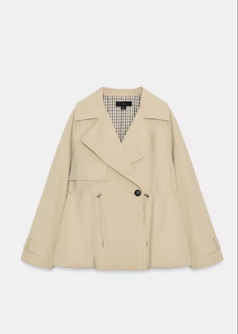 ZARA ザラ　調節可能なウエスト ショートトレンチコート　完売品　新品、未使用