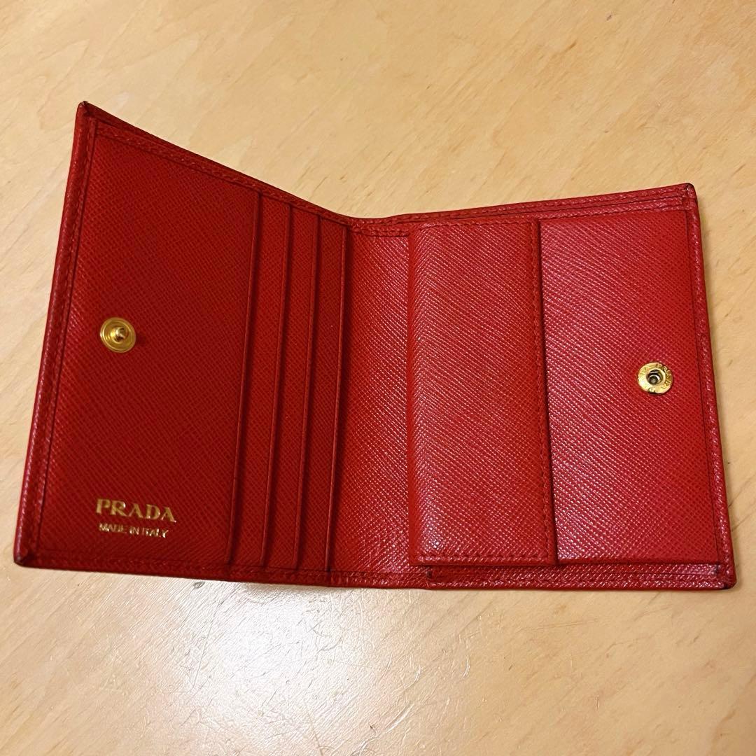 PRADA プラダ 二つ折り財布 サフィアーノレザー