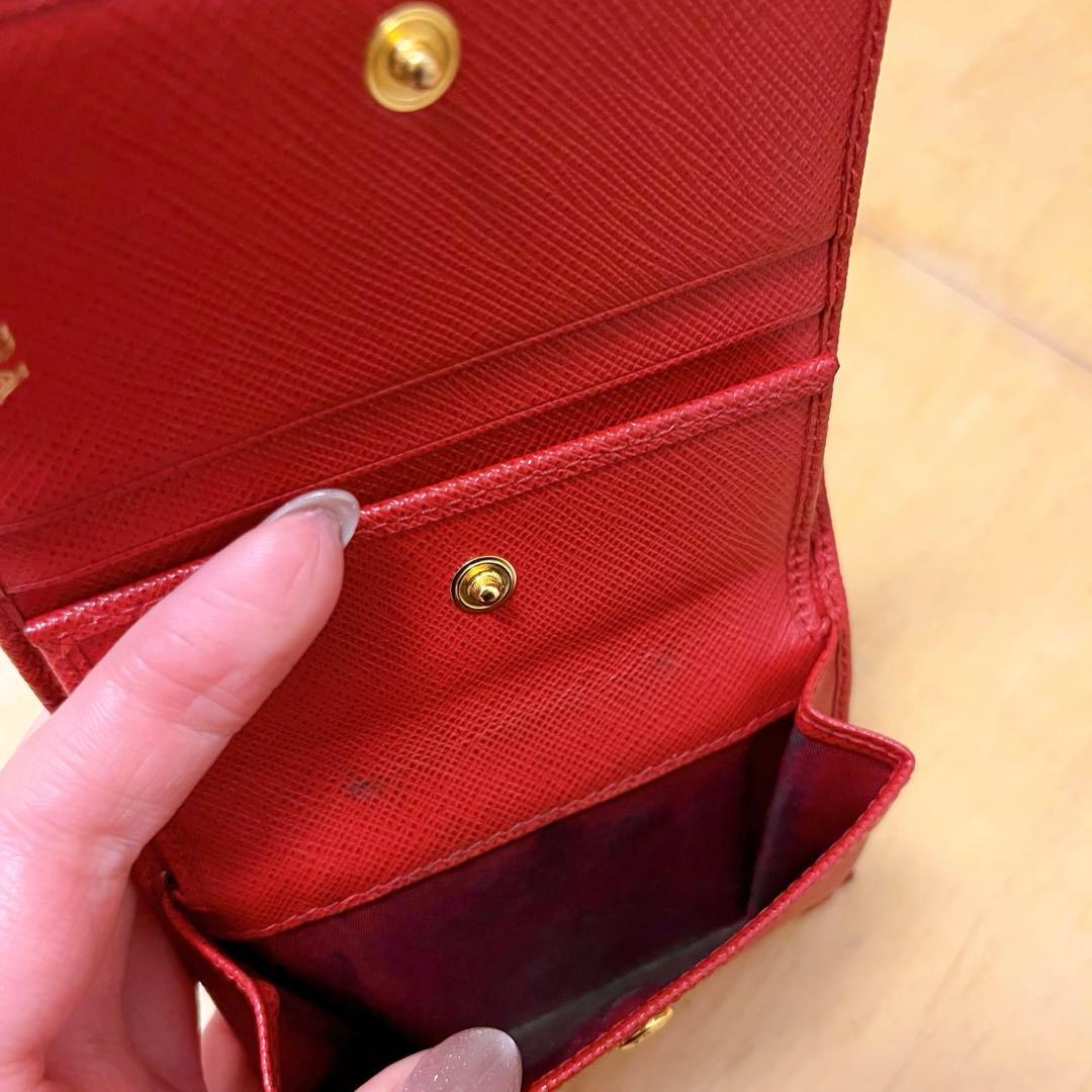 PRADA プラダ 二つ折り財布 サフィアーノレザー