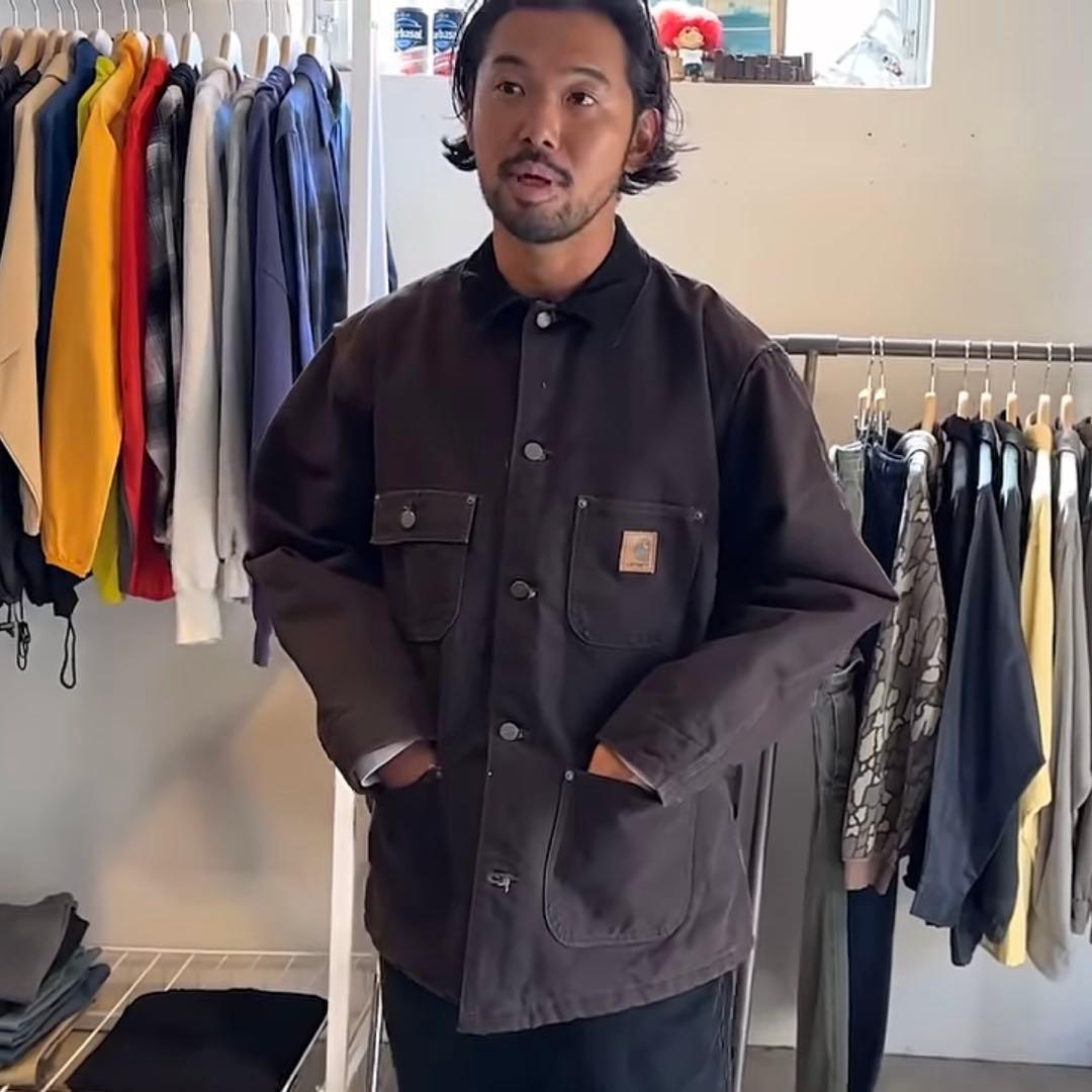 OVY大藤勇矢着用 カーハート ミシガンチョアコート ブラウン ダックジャケット
