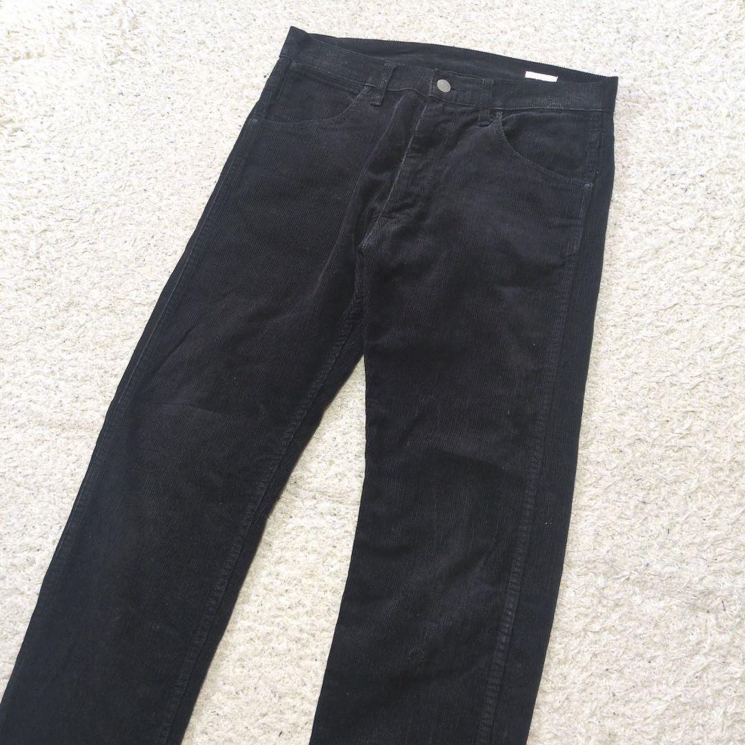 値下げ中1-10 COMOLI コモリ　コーデュロイパンツ　黒サイズ2