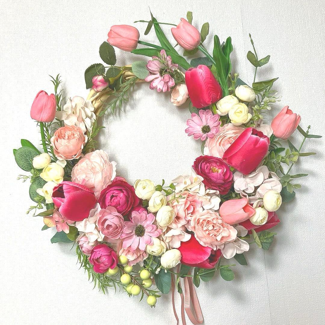 『フランボワーズデージー 』チューリップのリース　限定品❗️