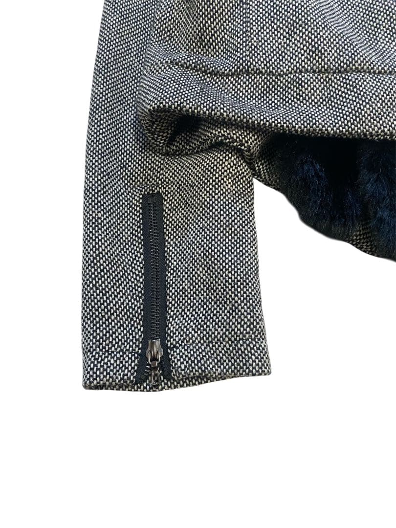 ジャケット・アウター 2000s Asymmetrical fur zip jacket