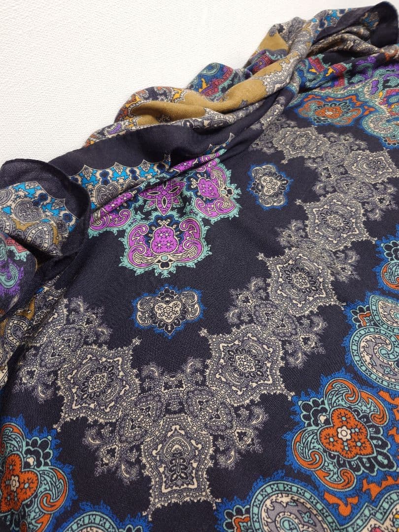 エトロ　ETRO　ストール　ショール　ペイズリー　カシミヤ