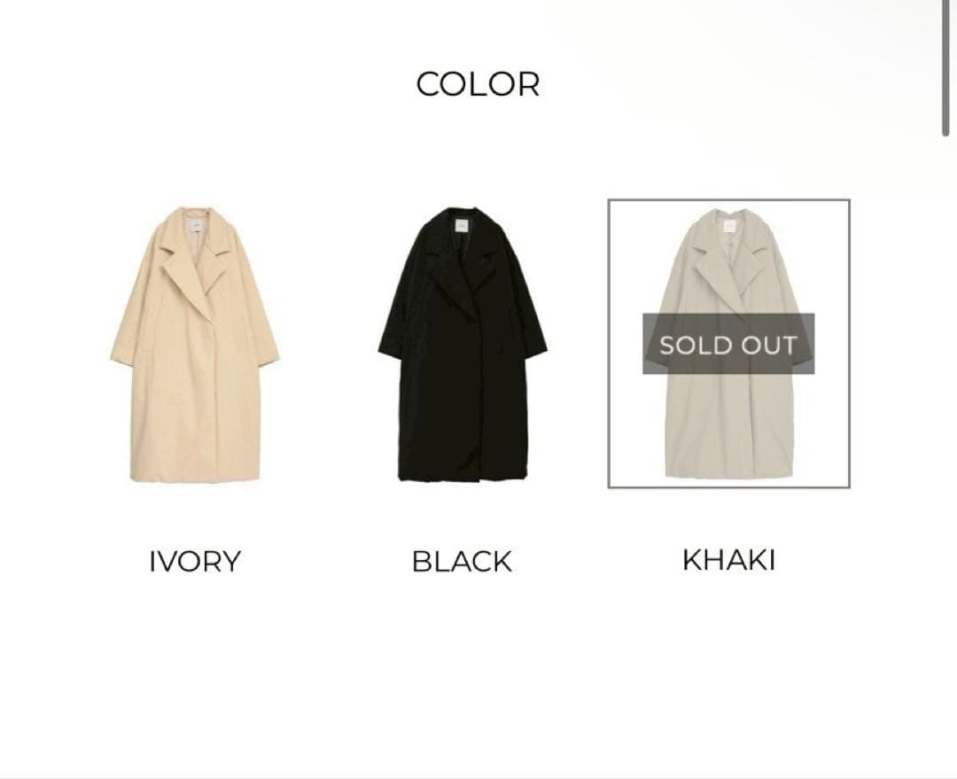 ジャケット・アウター CLANE COLOR DOWN CHESTER COAT