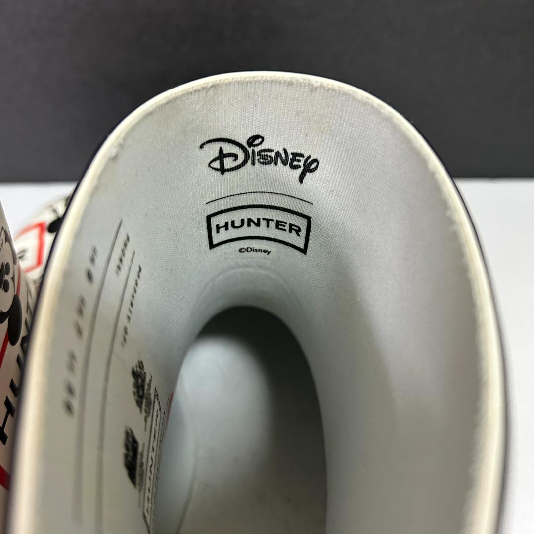 限定　美品　ハンター　ディズニーコラボ　レインブーツ　ミッキーマウス　白