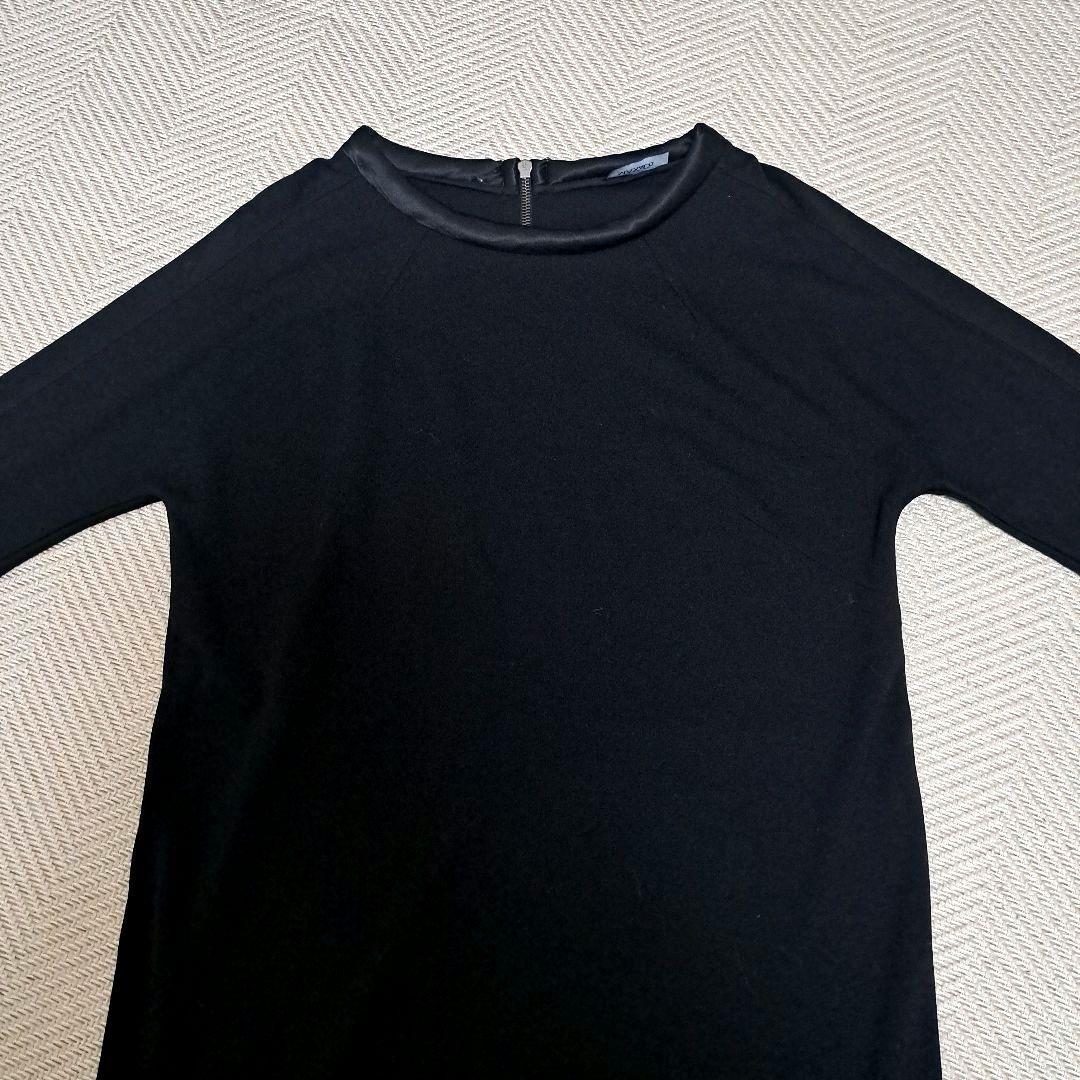 Max&Co 黒 七分袖 ワンピース L