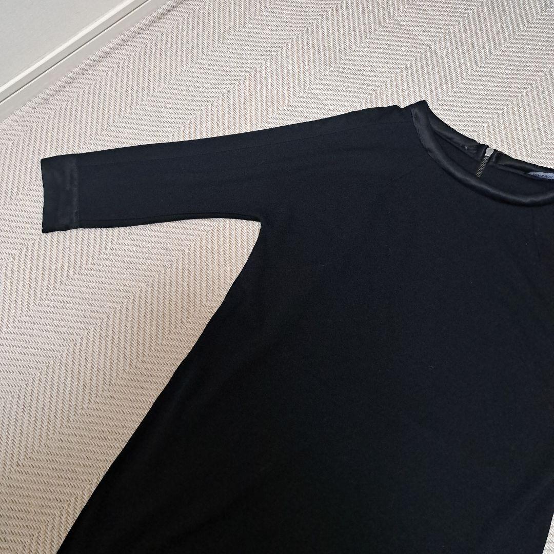 Max&Co 黒 七分袖 ワンピース L