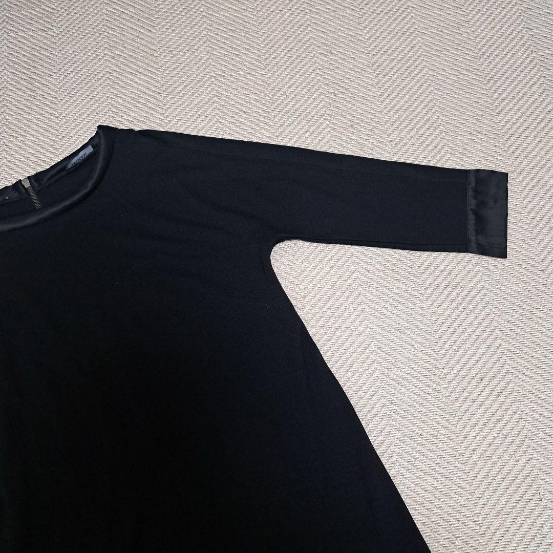 Max&Co 黒 七分袖 ワンピース L