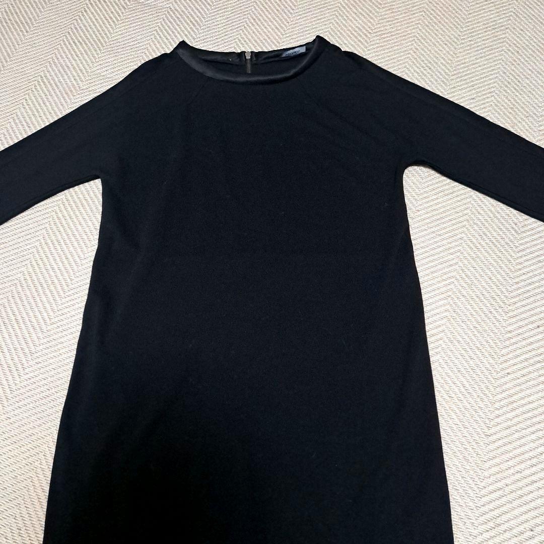 Max&Co 黒 七分袖 ワンピース L