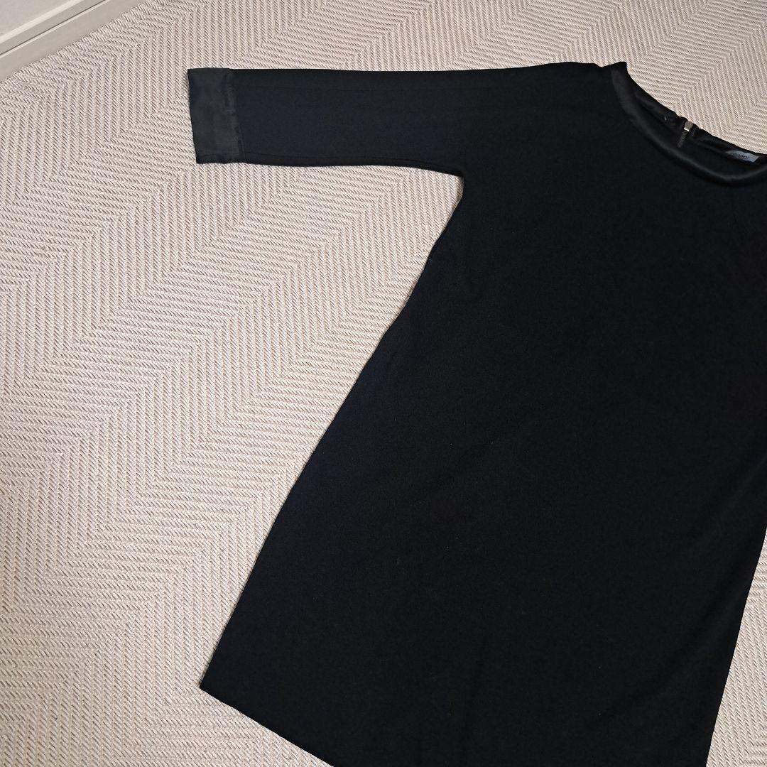 Max&Co 黒 七分袖 ワンピース L
