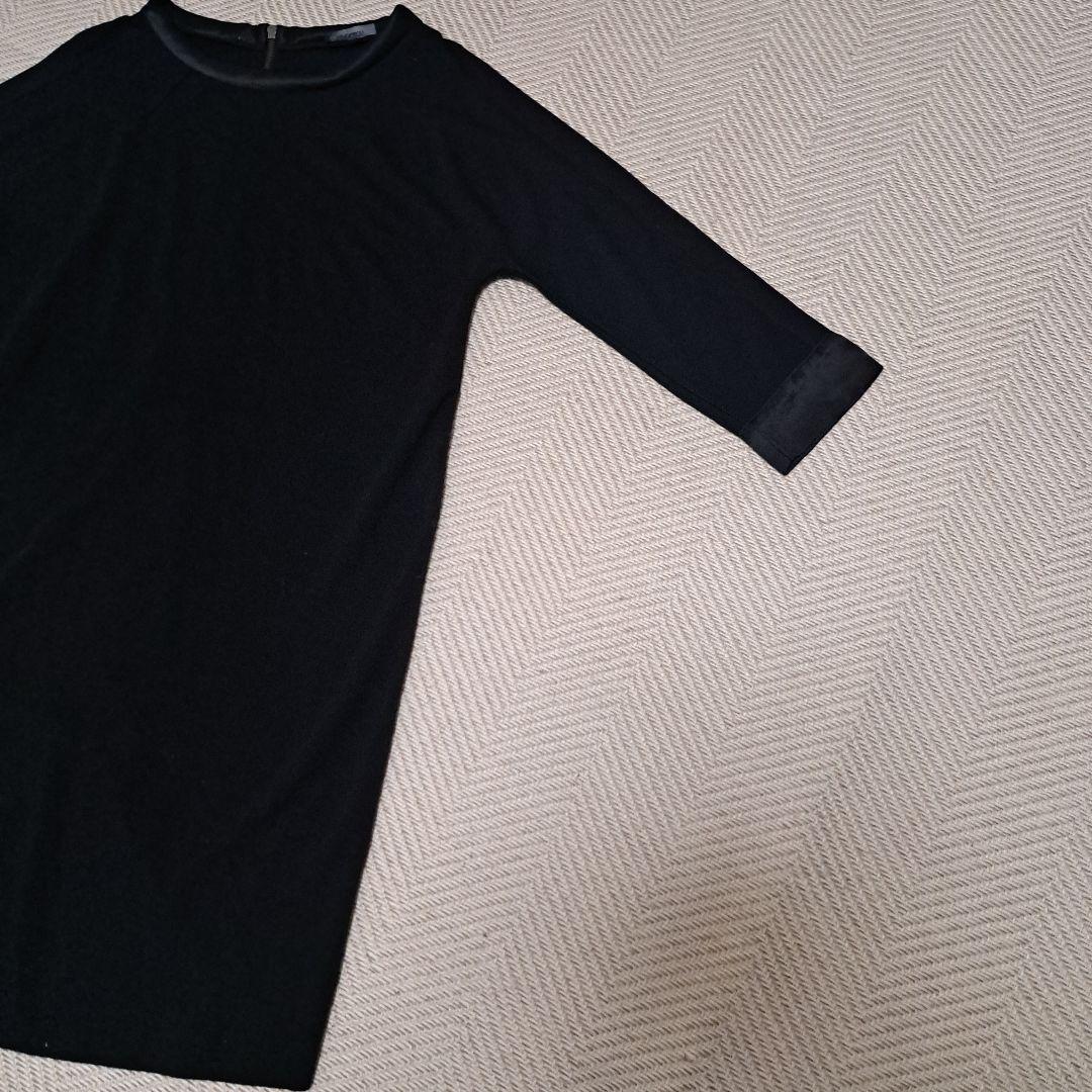 Max&Co 黒 七分袖 ワンピース L