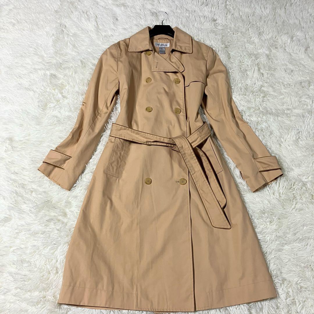 極美品 ブルックスブラザーズ トレンチコート Aライン リボン付き ベージュ S