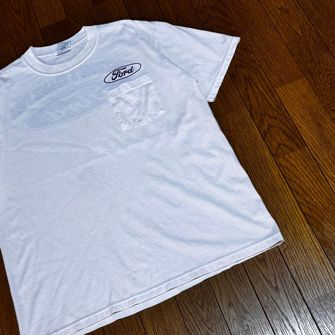 FORD Pocket TEE 両面プリント 希少 ロゴ archive 白 L