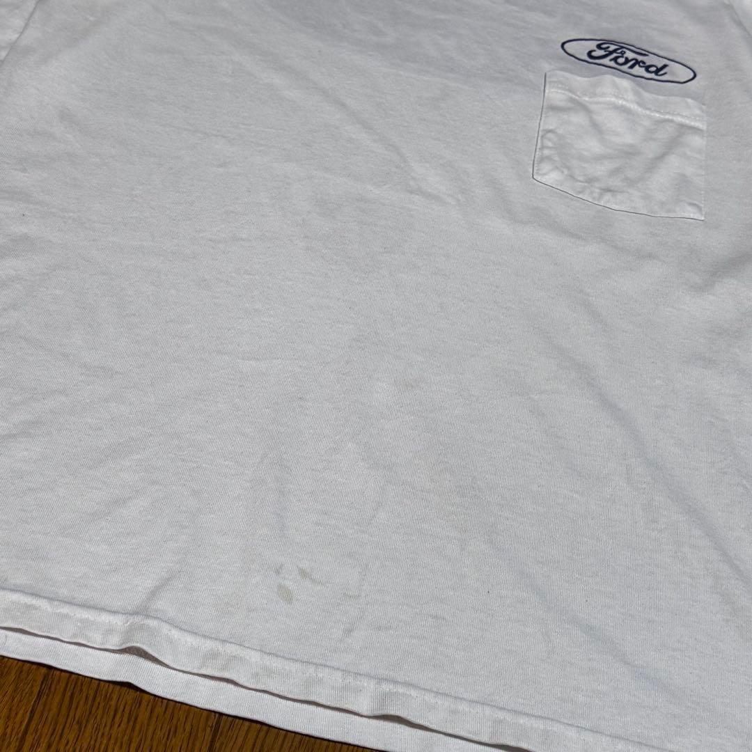 FORD Pocket TEE 両面プリント 希少 ロゴ archive 白 L