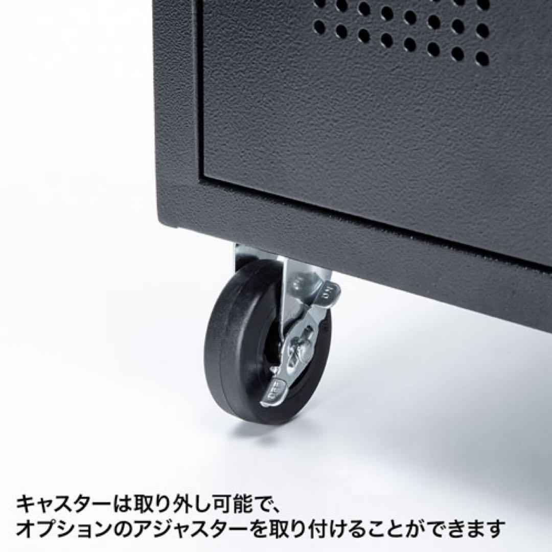 新品未開封】キャスター付きハブボックス(2Uブラック) CP-THBOX2UBK