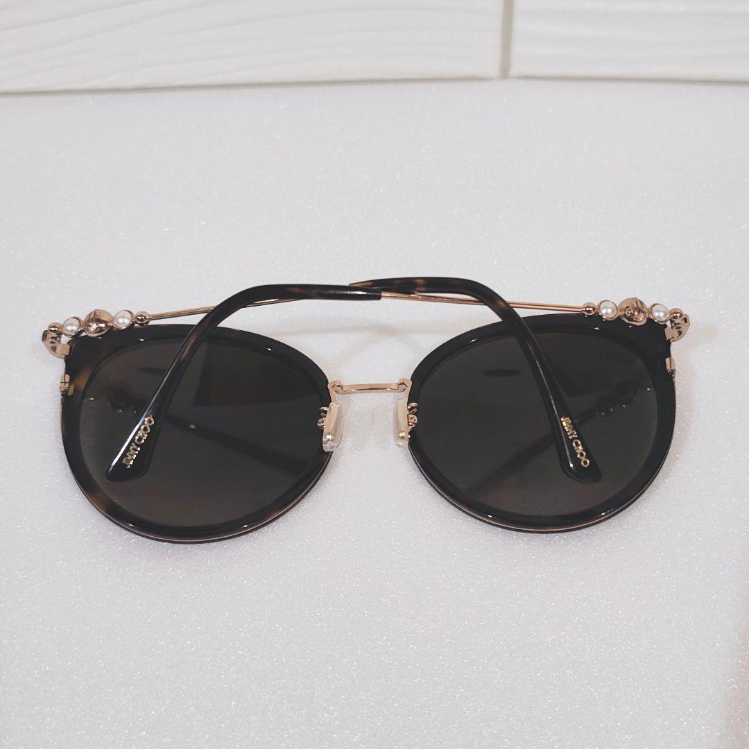 JIMMY CHOO ジミーチュウ べっ甲 パール付きサングラス UVカット
