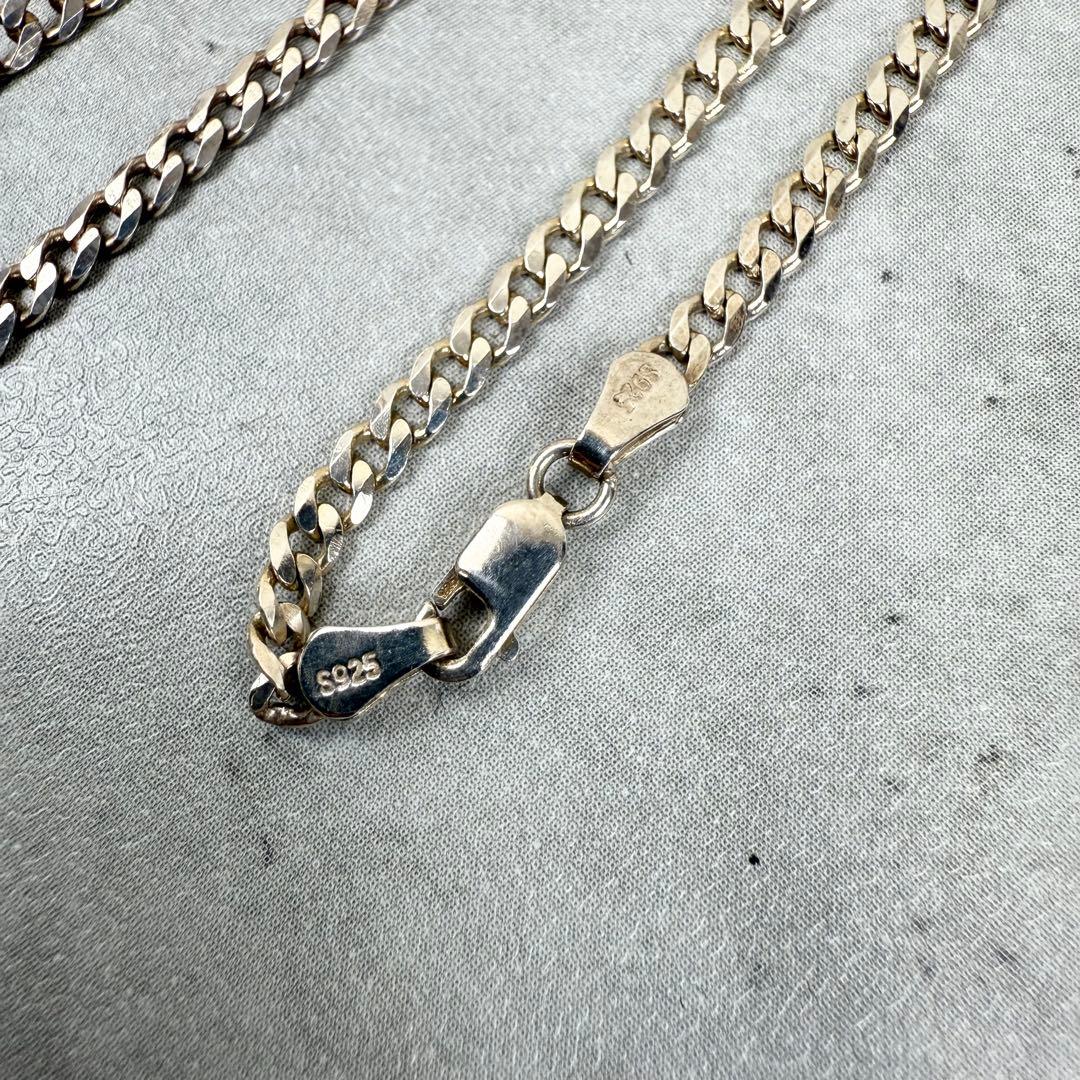 シルバー925 silver925 イタリア製 喜平チェーンネックレス 60cm