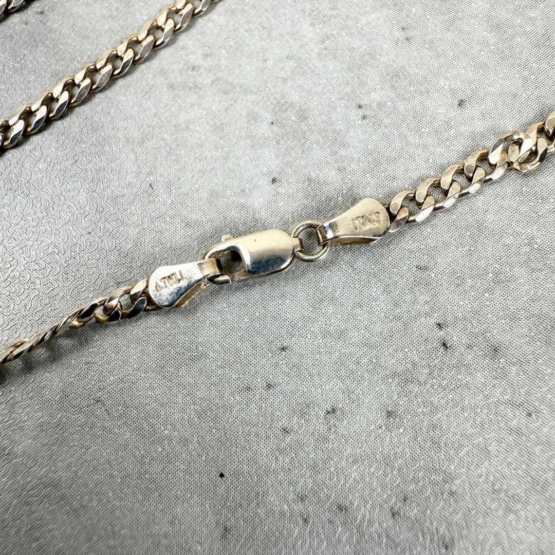 シルバー925 silver925 イタリア製 喜平チェーンネックレス 60cm