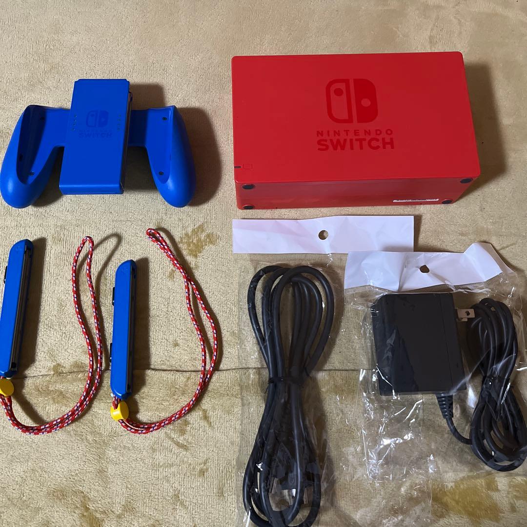 動作確認済　Nintendo Switch本体 マリオレッド×ブルー スイッチ