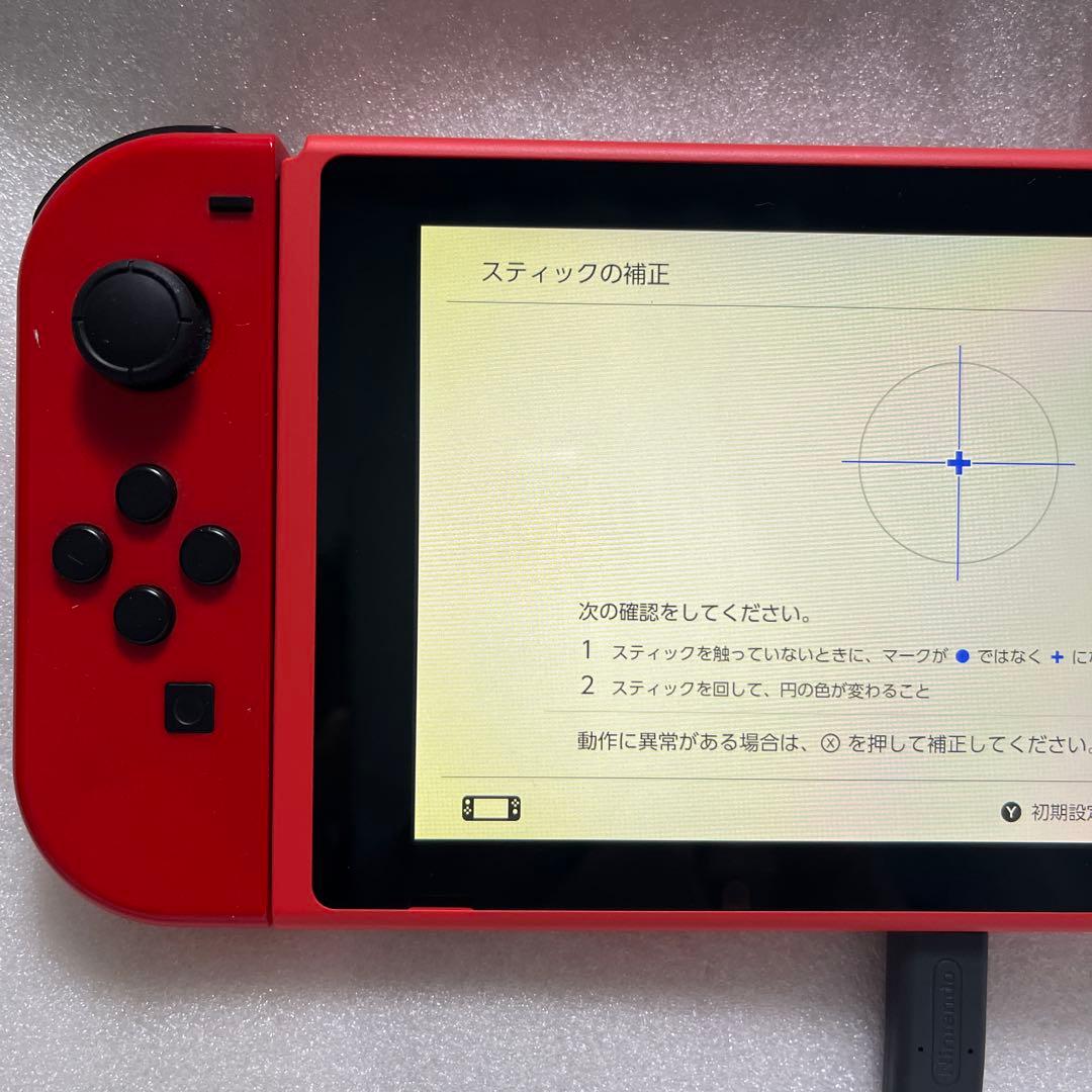 動作確認済　Nintendo Switch本体 マリオレッド×ブルー スイッチ
