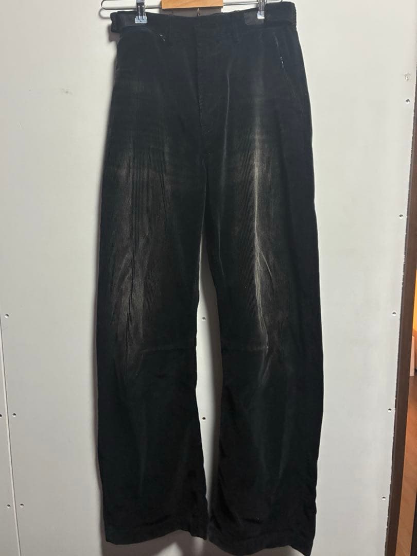 パンツ KAIKO THE CORDS LOOSE FIT FADED BLACK 1