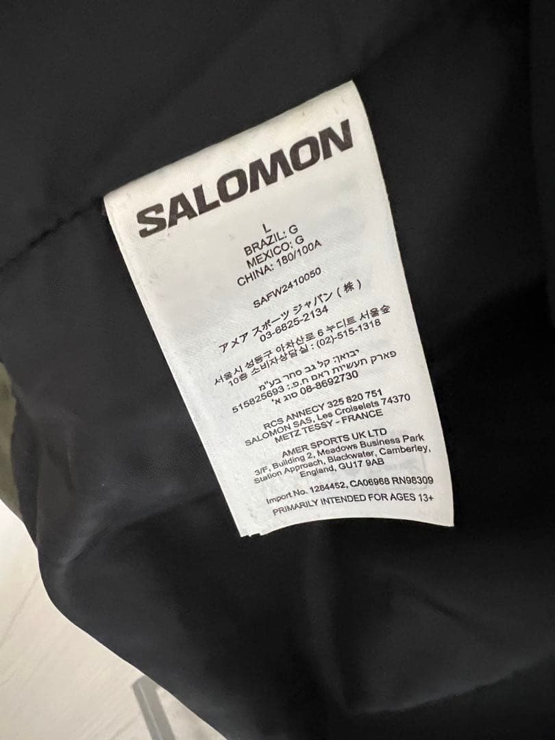 SALOMON スノージャケット メンズLサイズ
