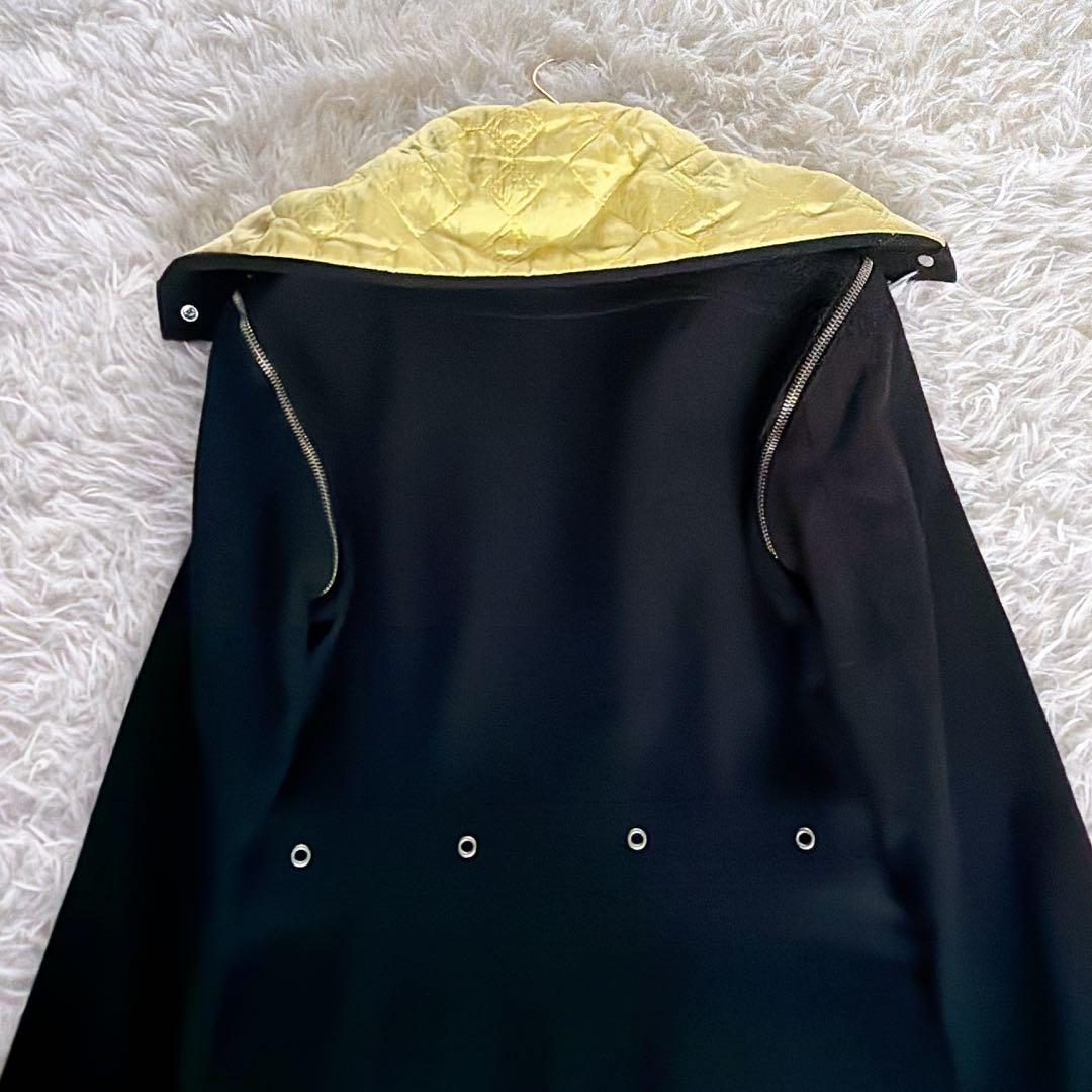希少✨【D＆G】2wayヴィンテージ スナップボタン デザイン ロングコート 黒