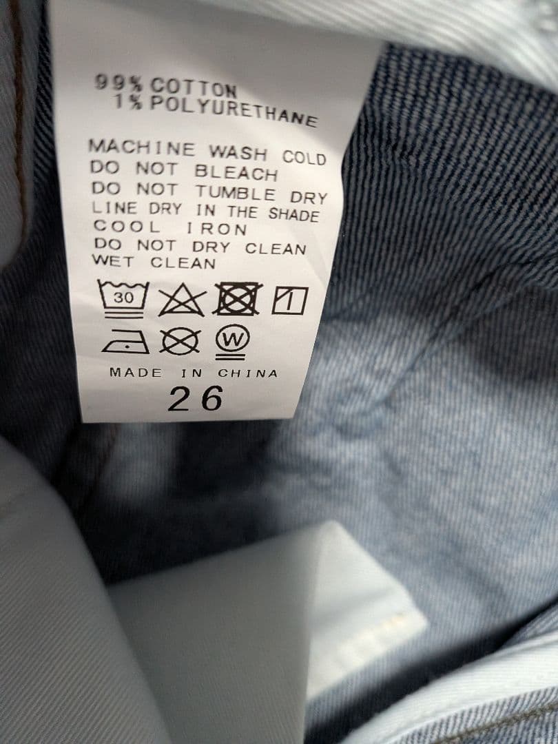 未使用　Spick&Span 5 1/2 DENIM 26　セミフレアストレッチ